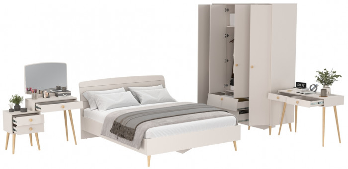 Афина Спальня 15-1600, кашемир серый