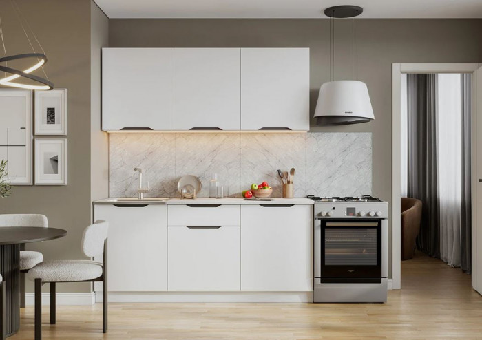 кухня Кайли 1,8м белый/белый