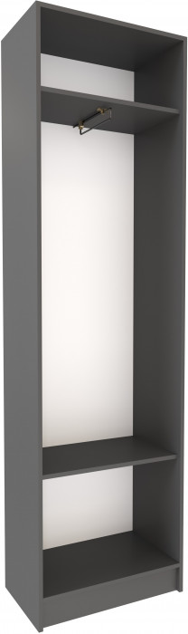 Шкаф 2-х створчатый ЯПШ-1 Ямайка, Графит серый/Камень серый