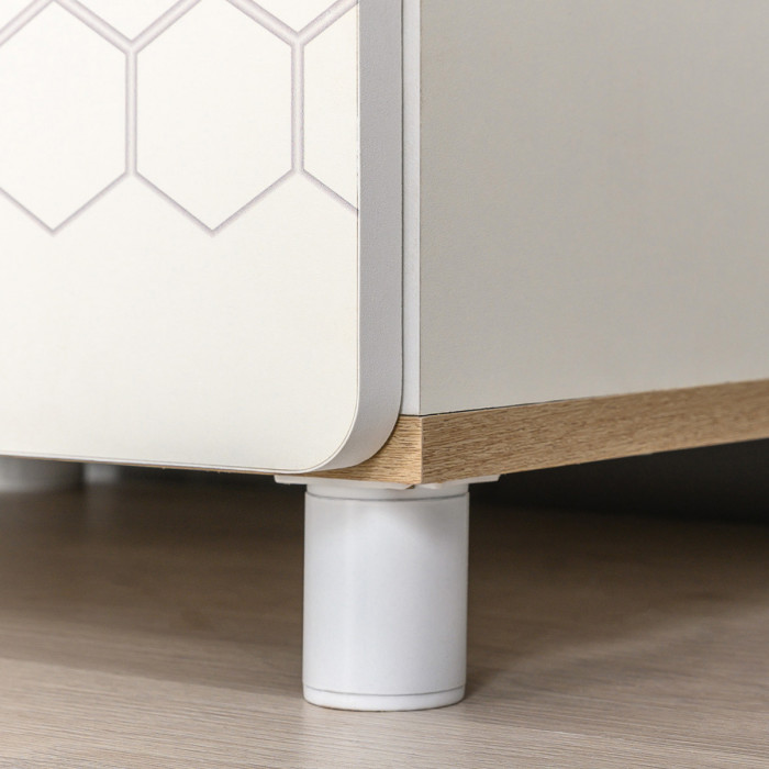 Эйп 11.40 Кровать + 13.334 Шкаф, цвет белый/дуб белый, сп. м. 800х1600 мм., б/м, основание есть, макс. нагрузка 80 кг., рек. выс. матр. 120 мм.