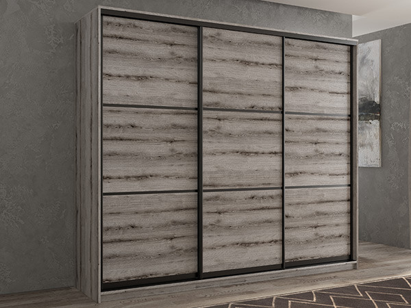 Шкаф-купе Кааппи 4 Эвок Окаменелый 230х45х230 см