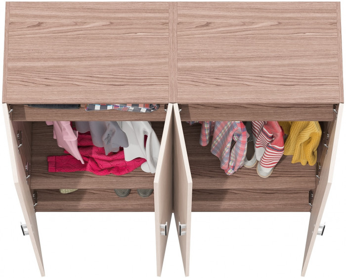 Два Шкафа С-МД-СК9Ш к компьютерному столу С-МД-СК9, ясень шимо светлый/ясень шимо тёмный