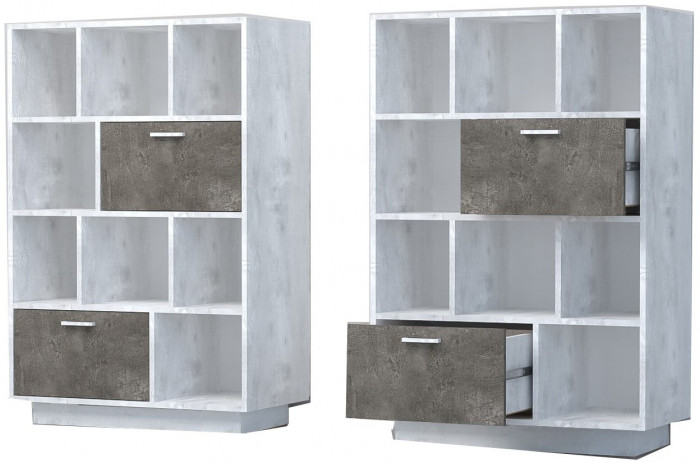 Эго Комод К-1 ПД (Глянец Белый/Дуб Крафт Золотой)