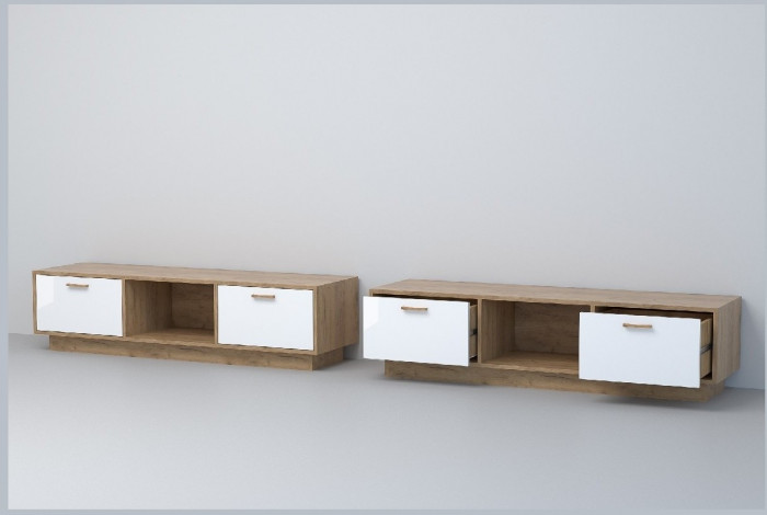 Эго Тумба Т-3 ПД (Камень Темный/Бетон Светлый)