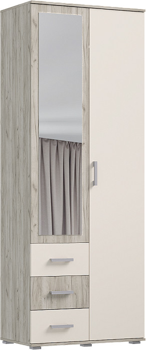 Модульная гостиная Белла, набор 2, Крафт серый/Кашемир