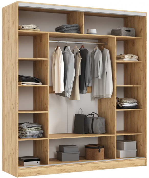 Шкаф-купе Тринити-6 (2,0 м), Дуб крафт золотой