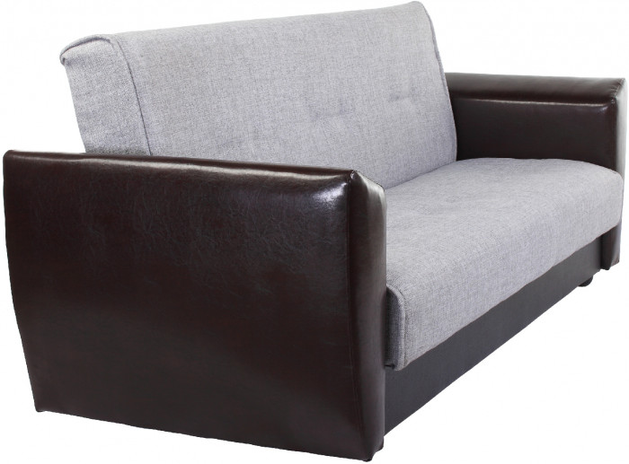 Диван книжка Амстердам 140 рогожка серая