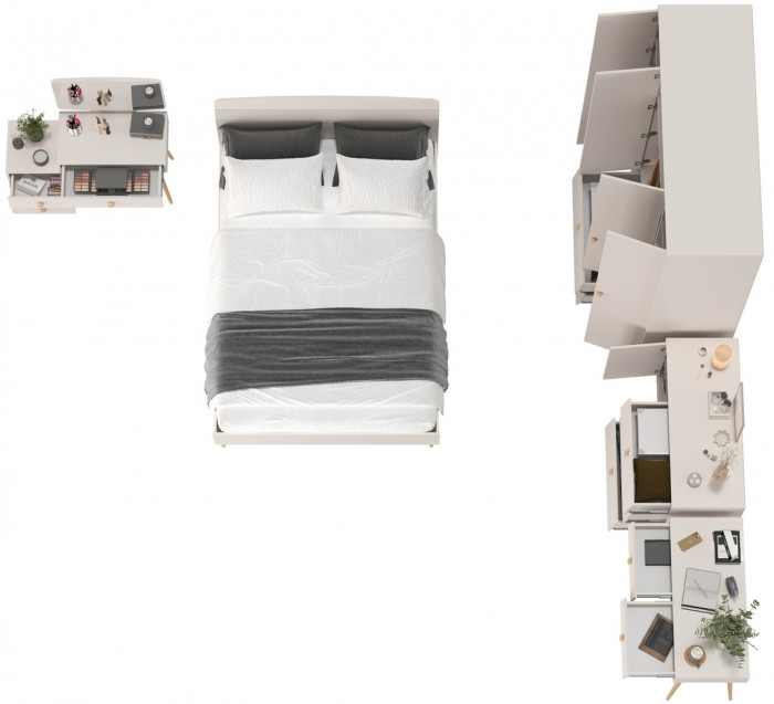 Афина Спальня 16-1400, кашемир серый