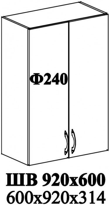 Ф-240 Катрин (ШВ 920х600) МДФ софт вайт