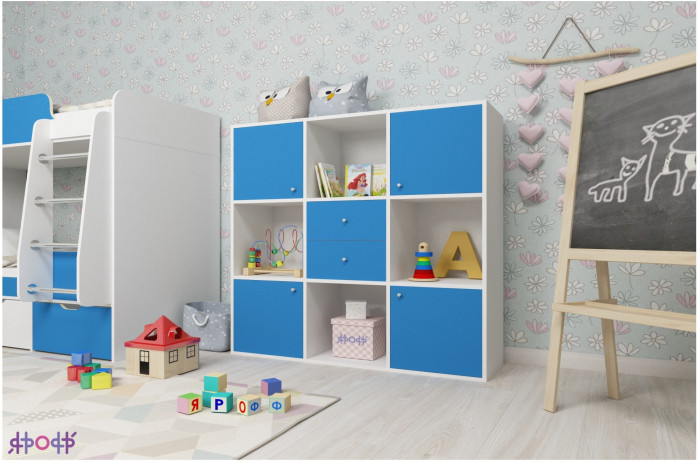 Стеллаж Джери (Ясень Анкор Темный/Дуб молочный)