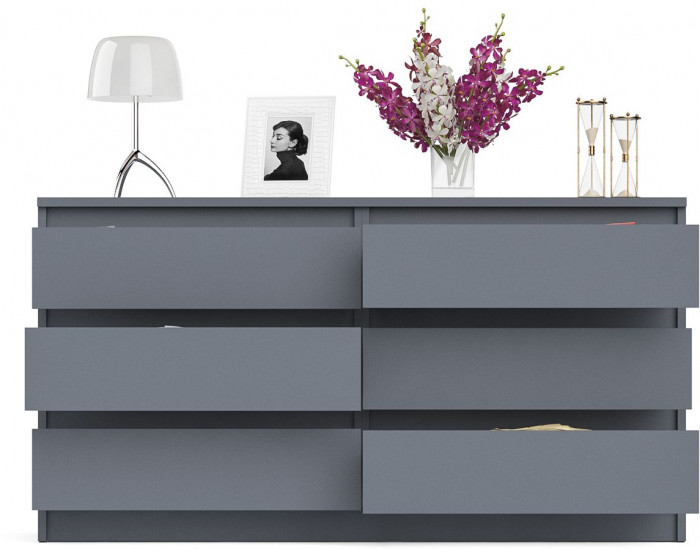Мори Комод МК1380.6, цвет графит, ШхГхВ 138х41х73 см.