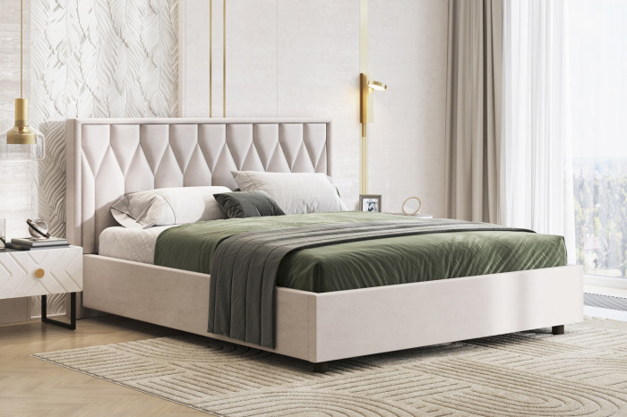 Кровать-10М с подъёмным основанием 1600 слоновая кость