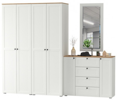 Остин Прихожая 52, цвет серый графит/дуб крафт золотой, ШхГхВ 280х54,3х229,6 см., универсальная сборка