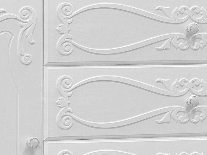 Спальня Италия-4 мягкая спинка белое дерево