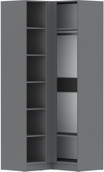 Шкаф угловой Мадрид (угол прямой) графит серый