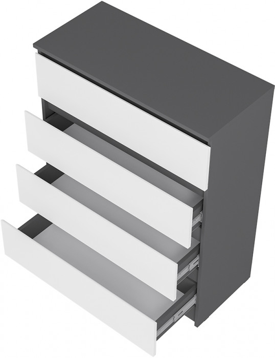 Комод "Шарм" КМ-02 Графит/ Белый