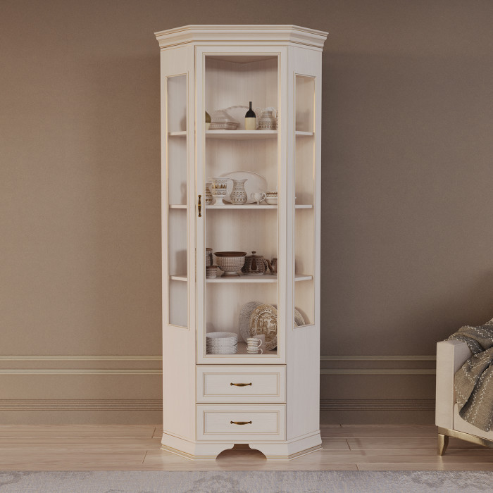 Шкаф-витрина угловой Сиена