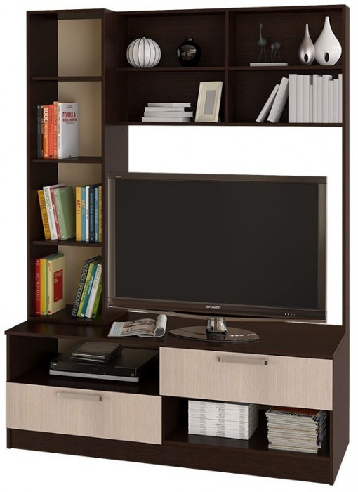 Гостиная Фиеста, венге (Венге / дуб беленый)