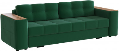 Диван раскладной Нави, изумруд/мдф дуб канадский