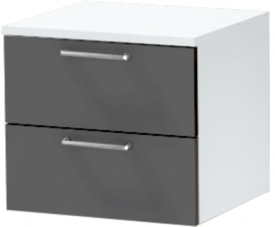 Тумба-6 прикроватная подвесная "Иннэс-7", Белый/Графит