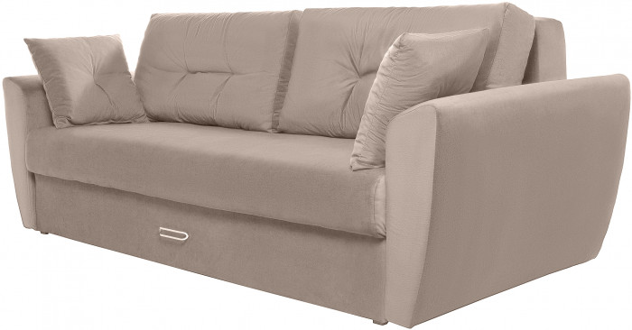 Диван еврокнижка Амстердам 160 ЛЮКС 05 ВЕЛЮР БЕЖЕВЫЙ