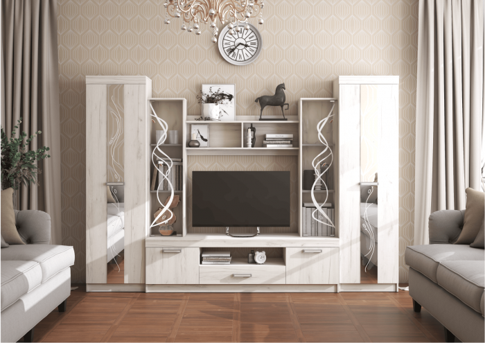 Гостиная Атлантида 2Б (Ясень шимо тёмный / Ясень шимо светлый)