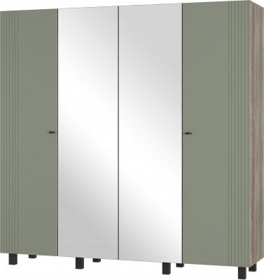 Шкаф 4-х створчатый "Олива" ШК-13 Дуб каньон/МФ12 Эвкалипт