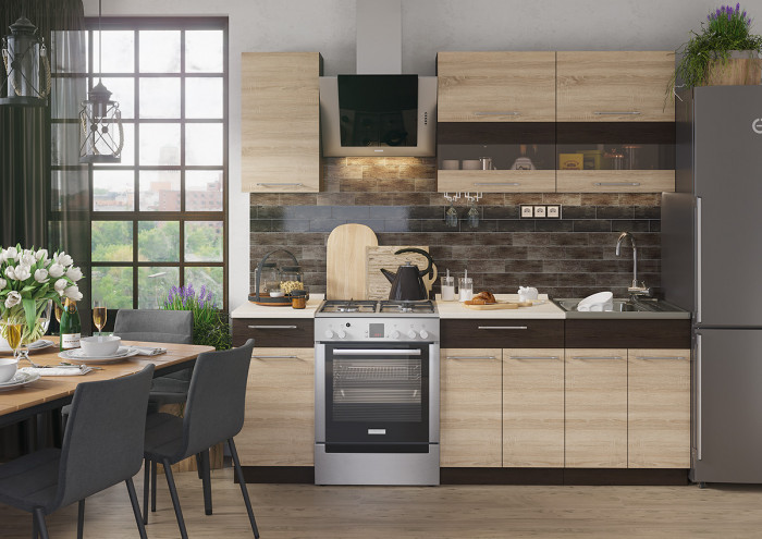 Кухонный гарнитур Маша 1.6 м, дуб сонома