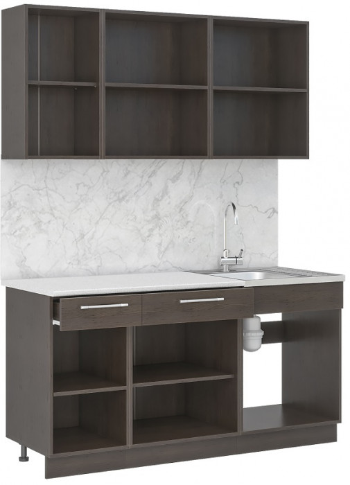 Кухонный гарнитур Маша 1.6 м, дуб сонома