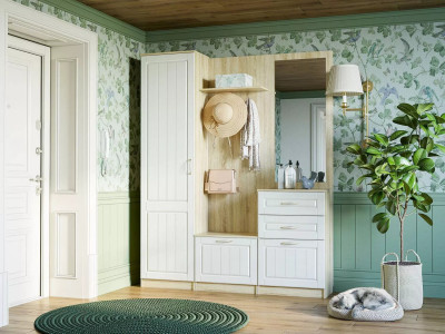 Прихожая Оливия-1 Дуб Сонома/белое дерево