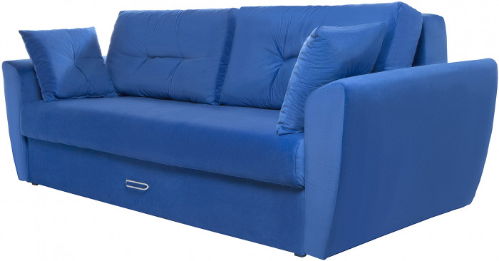 Диван еврокнижка Амстердам 160 ЛЮКС 07 ВЕЛЮР СИНИЙ
