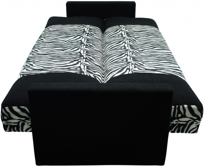 Раскладной диван-кровать, прямой, книжка, велюр, Честер зебра 140