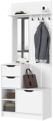 РУНА ПР 01 Прихожая Фасад БЕЛЫЙ/Корпус БЕЛЫЙ