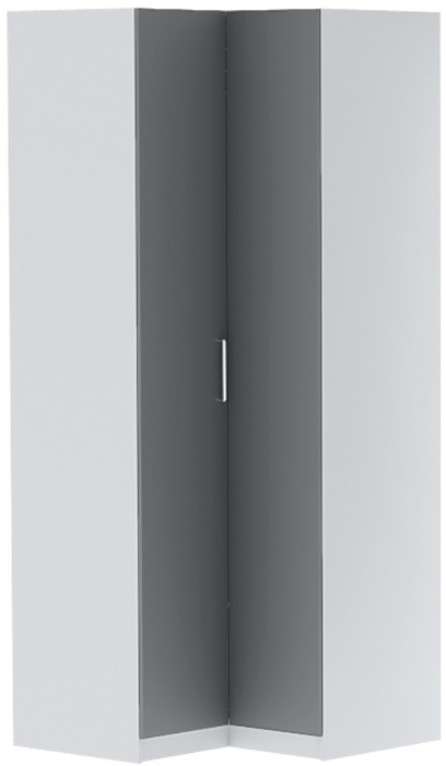 Шкаф угловой "Иннэс-7" - Белый/Графит