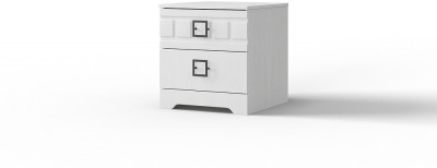 Тумба прикроватная "Римини" - Белый текстурный/Дуб полярный