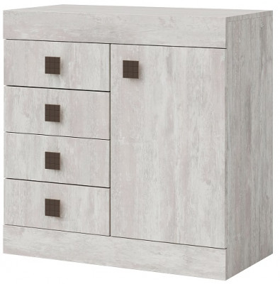 Комод 1 дверь/4 ящика "Лондон" - Ледяное дерево