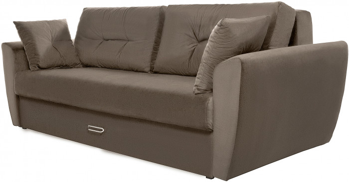 Диван еврокнижка Амстердам 160 ЛЮКС 06 ВЕЛЮР КОРИЧНЕВЫЙ