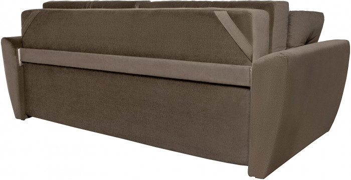 Диван еврокнижка Амстердам 160 ЛЮКС 06 ВЕЛЮР КОРИЧНЕВЫЙ