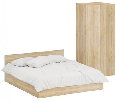 Кровать 1800 + угловой шкаф Стандарт, дуб сонома