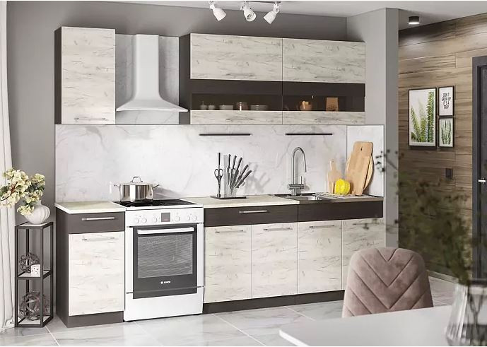 кухня Маша (2,0 м) венге/дуб крафт белый