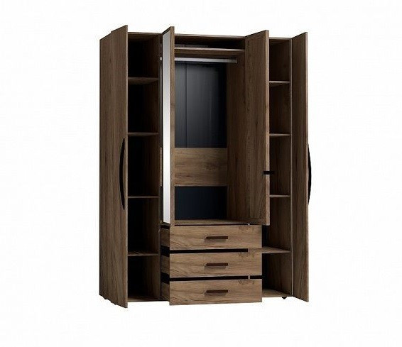 Шкаф для одежды и белья Nature 555, дуб табачный