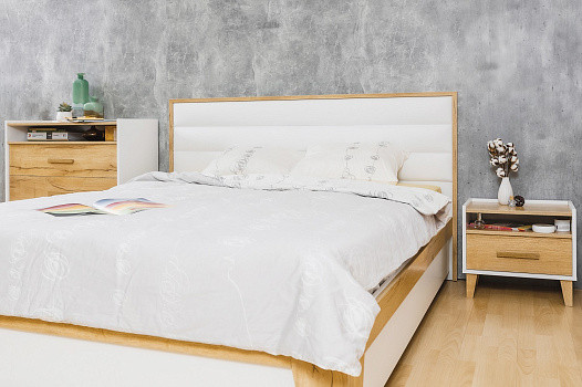 Кровать с подъемным механизмом Айрис 308 Люкс 140х200, дуб