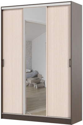 Альянс 1,5 м шкаф-купе (1500*2200*610 мм) венге/белфорт