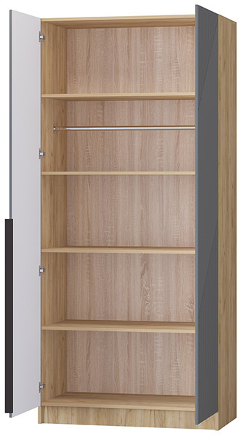 Шкаф Авис 1,0, Крафт золотой/Графит