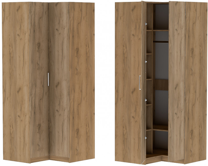 Шкаф угловой "Иннэс-7" - Дуб крафт золотой