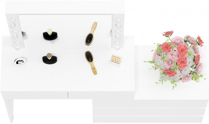 Стол косметический с подсветкой 110, белый