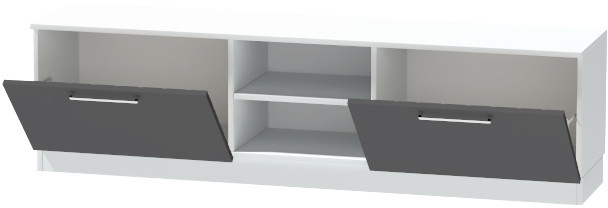 Тумба для ТВ-техники напольная "Иннэс-7", Белый/Графит