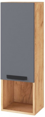 Квартет-13 Пенал-надстройка дуб крафт золотой/графит серый