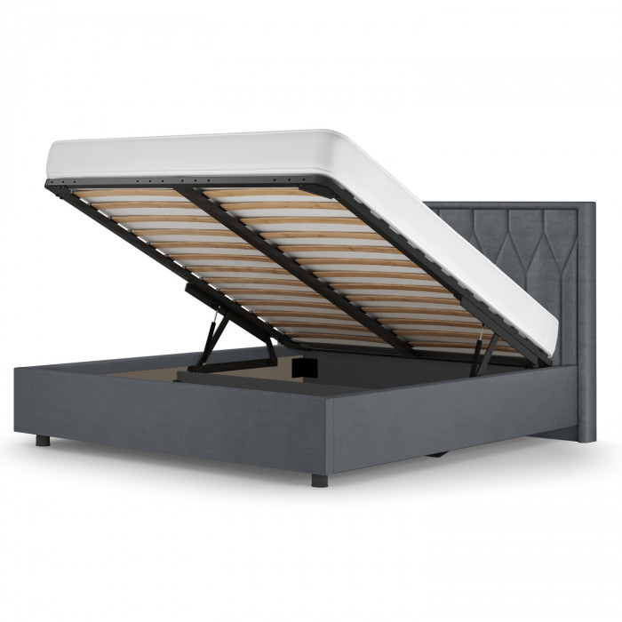 Кровать-10М с подъёмным основанием 1600 сталь