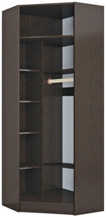 Эрика Шкаф угловой с зеркалом венге/дуб молочный